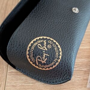 Ray-Ban Black Case with Gold Logo